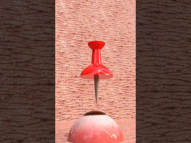 Needle Dropping on Eye | Infinite Loop #animation #infinity #funny #3d