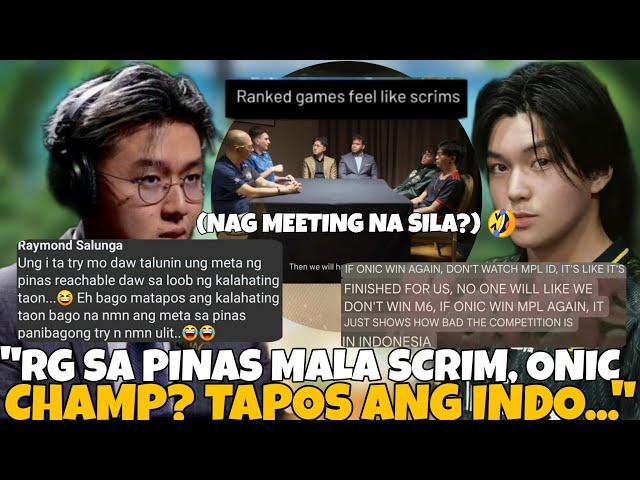 RG SA PINAS MALA SCRIM DAW 6 MONTHS KAYANG TALUNIN ANG PINAS? INDO IS OVER PAG ONIC PADIN NAG CHAMP?