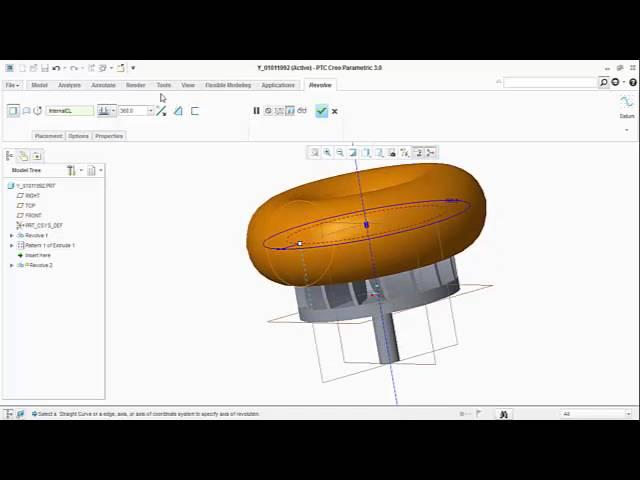 CREO Parametric 3 0   Basic revolve part