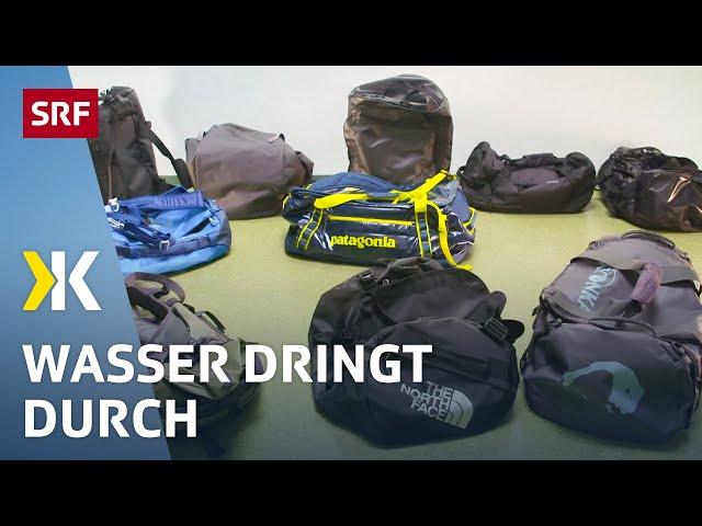 Duffel Bags im Test: Die meisten sind nicht wasserdicht  | 2021 | Kassensturz | SRF