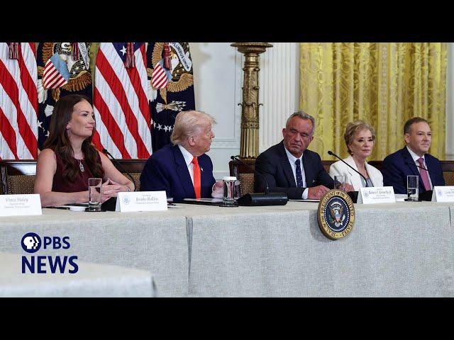 WATCH LIVE: Trump and 'Make America Healthy Again' commission leaders discuss first health report