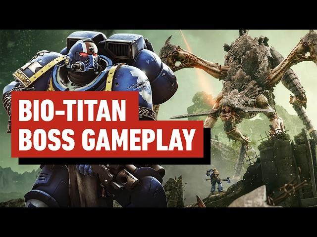 Warhammer 40,000: Space Marine 2 - Hierophant Bio-Titan Boss Gameplay