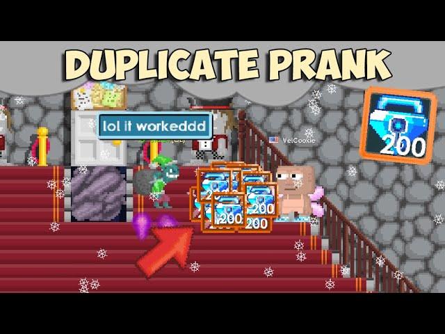 DUPLICATING BLUE GEM LOCKS PRANK in GROWTOPIA (Don't try at home)