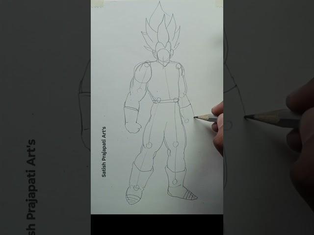 Speed Drawing Of Vegeta  #drawing #animedrawing #vegeta #dragonball