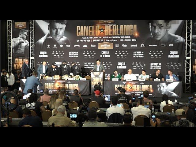 CANELO vs BERLANGA Final Press Conference before Sept. 14th Fight at T-Mobile Arena Las Vegas