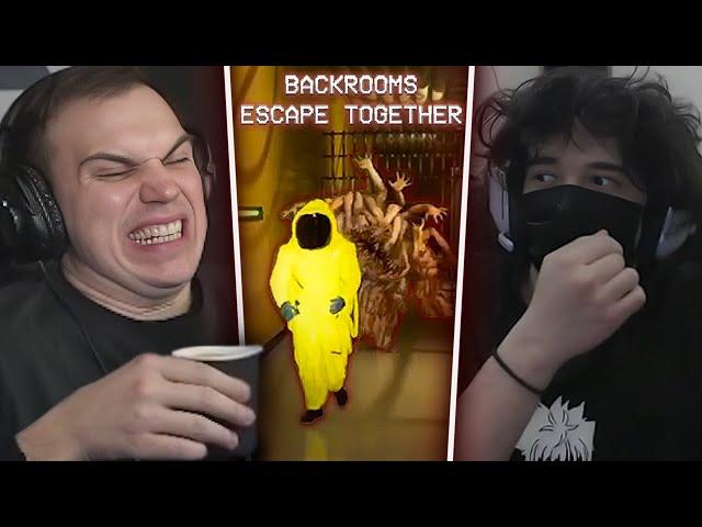 ПЬЯНЫЙ ГЛЕБ ИГРАЕТ В ХОРРОР С РОСТИКОМ / Backrooms: Escape Together #2 | Sasavot и Rostikfacekid