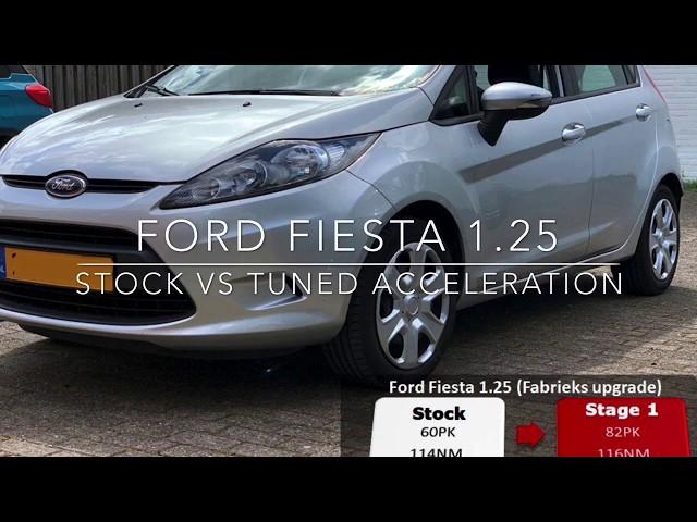 82HP FORD FIESTA 1.25 (60HP) STOCK VS STAGE 1 TUNED ACCELERATION - BERKPERFORMANCE