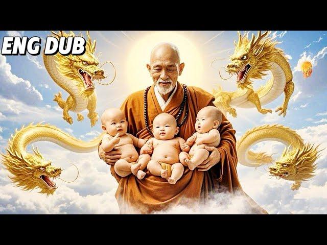 The triplets were adopted by an old monk, they were a god's reincarnation to save the earth#kungfu