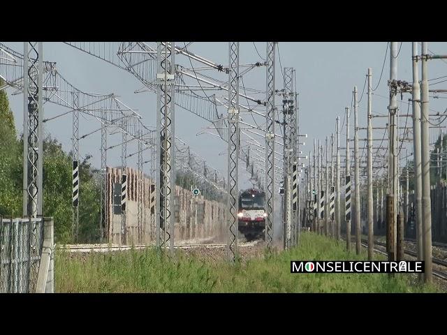 Treno Merci Vectron E193 654 nella tratta alta velocità Venezia - Padova