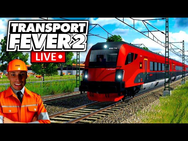 Hochgeschwindigkeitsstrecke + Bahnhof | Transport Fever 2️ | LIVE ( German Gameplay )