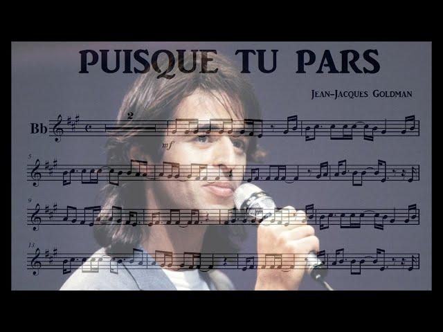 PUISQUE TU PARS - Accompaniment (Bb)