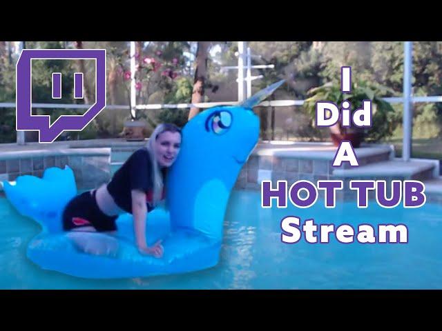 Crypto is down so I did a hot tub stream on Twitch