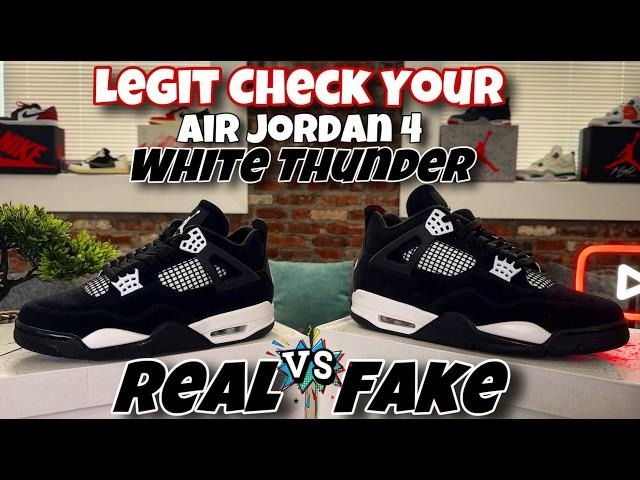 Jordan 4 White Thunder - Real vs Fake