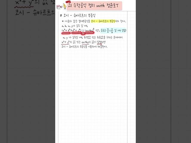 고1 수학 하 코시슈바르츠의 부등식