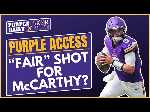 Minnesota Vikings J.J. McCarthy wants fair shot at QB1