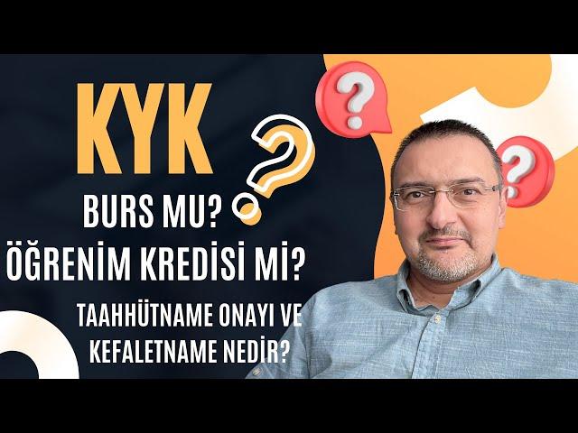 KYK PARASI: BURS/ÖĞRENİM KREDİSİ. KYK KEFALETNAME VE TAAHHÜTNAME NEDİR? 2000₺ BANKKART GENÇ