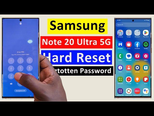 Samsung Note 20 Ultra 5G Quitar Contraseña olvidada, Hard Reset Galaxy SM-A057