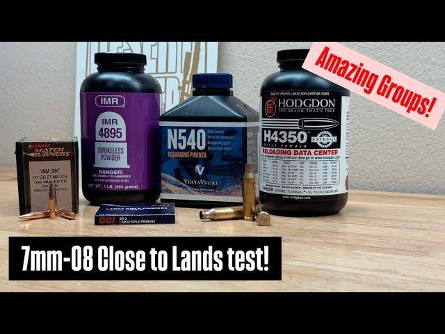 7mm08 Barnes 171g Close To Lands Test! My BEST Group Ever! Reloading & Results