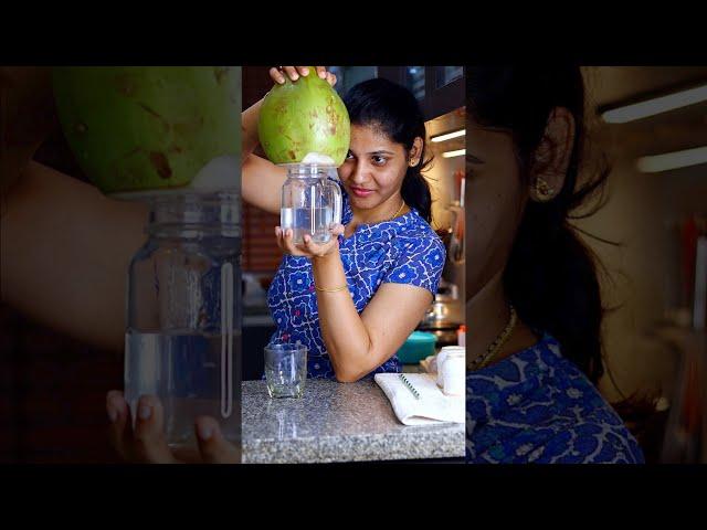 Nature's Summer Healthy Drink #shorts #youtubeshorts #coconutwater #ammachethivanta #shortsvideo