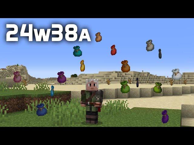 News in Snapshot 24w38a: Dyed Bundles! Hardcore on Realms!