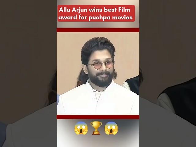 Allu Arjun awarded best actor film award  Pushpa 2 #dadashabfalkeaward #pushpa 2 #alluarjun #shorts