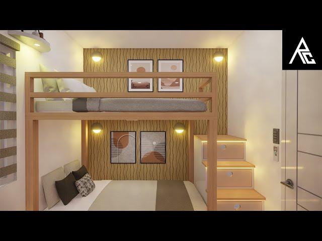 Cool Bunk Bed Idea for Small Rooms (2.5x3.5 Meters)