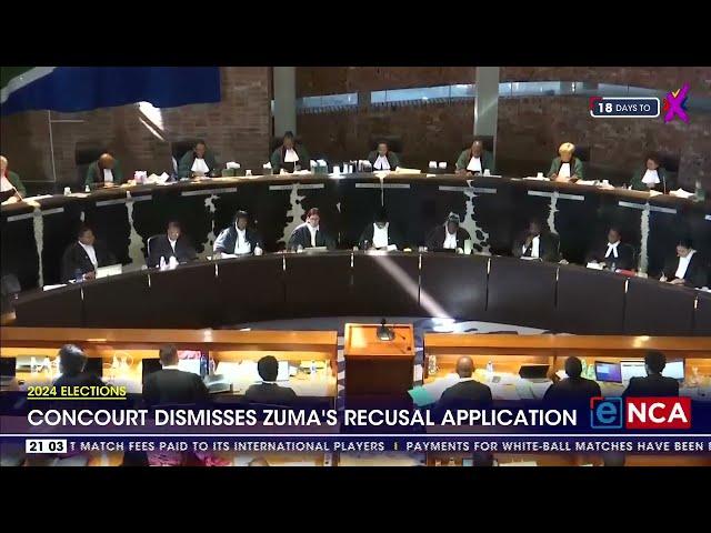 Concourt dismisses Zuma's recusal application