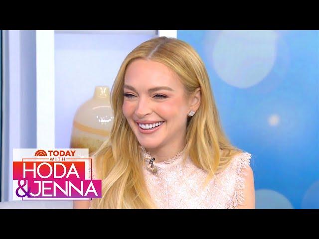 Lindsay Lohan talks Christmas movie, meeting her in-laws, more