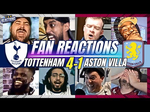 SPURS & VILLA FANS REACTION TO TOTTENHAM 4-1 ASTON VILLA | 24/25 PREMIER LEAGUE