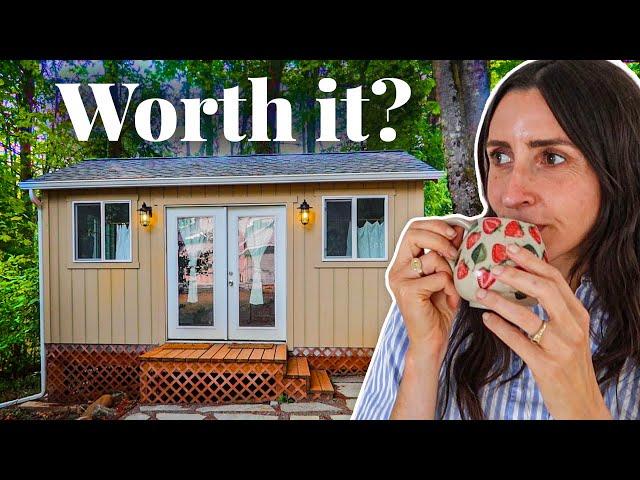 My Dream Sewing Shed 1 Year Later | Craft Room Tour