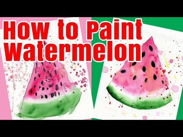 Watercolor Watermelon Easy Art Tutorial for Kids