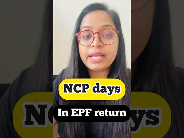 NCP days in PF | ncp days calculation in pf #shorts