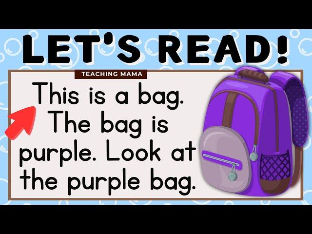 LET'S READ! | PRACTICE READING ENGLISH | KIDS LEARNING VIDEO | LEARN TO READ | TEACHING MAMA