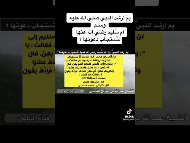 بم أرشد الرسول ﷺ. أم سليم 