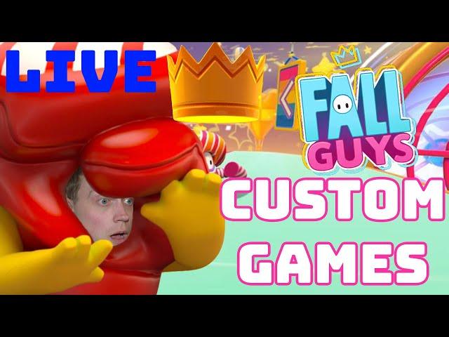 LIVE - PLAYING FALL GUYS CUSTOM LOBBY GAMES! COME AND JOIN!