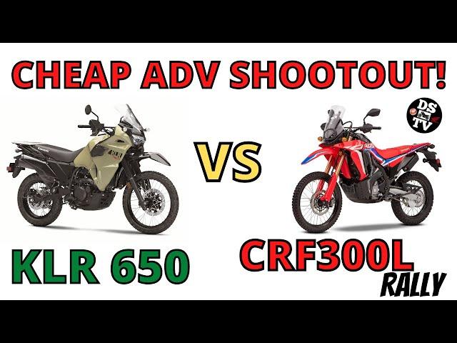 Honda CRF300L Rally vs Kawasaki KLR650 On and Off Road Comparison Test (Cheap Adventure Bikes)