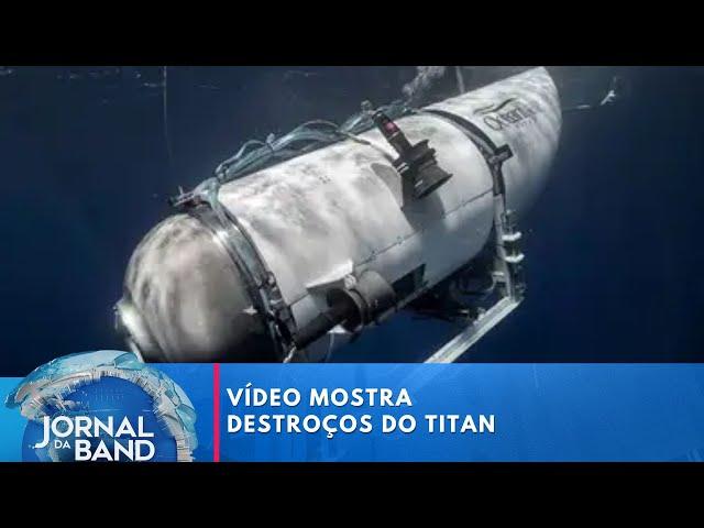 Novas imagens mostram partes de submersível Titan, que implodiu em 2023 | Jornal da Band