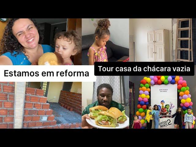 TOUR NA CASA VAZIA DA CHÁCARA - ESTAMOS EM REFORMA - FOMOS ASSISTIR DIVERTIDA MENTE