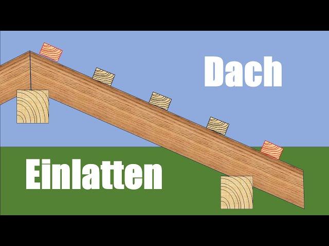 Dachlatten einteilen / Berechnung der Anzahl und Abstände der Dachlatten