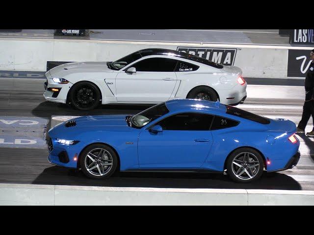 New 2024 Mustang GT vs 2022 Mustang GT - drag race