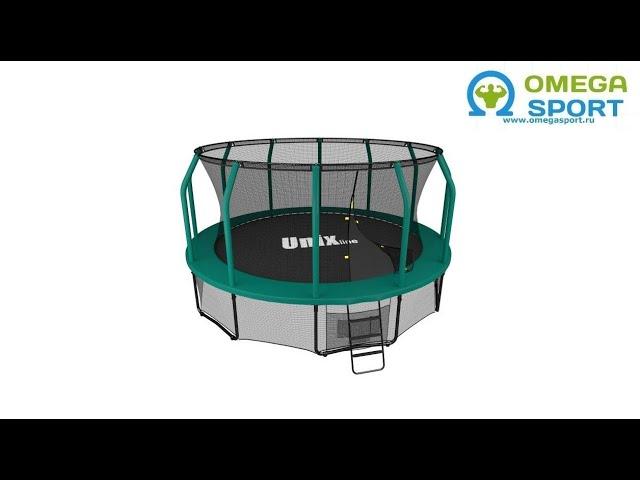 Обзор на Батут Unix line 8ft, 10ft, 12ft, 14ft, 16ft Supreme green