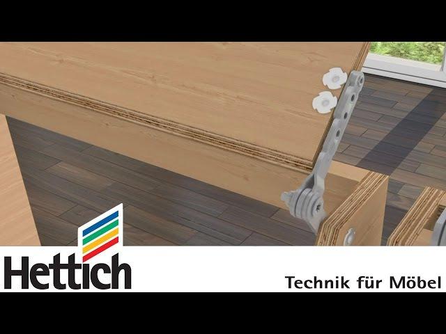 FricoFlex friction fitting for head- and armrests in upholstered furniture by Hettich