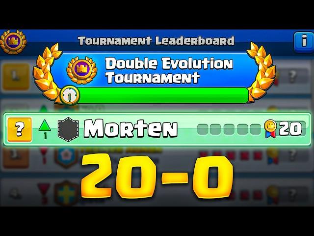 20-0! UNDEFEATED IN DOUBLE EVOLUTION TOURNAMENT! - Clash Royale