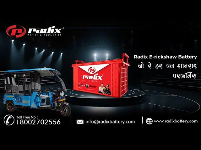 Radix E-Rickshaw Battery Manufacturer | Best E-Richaw battery in India #batterybusiness #erickshaw