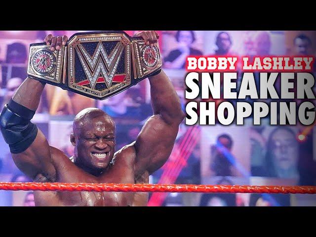 WWE/ECW SUPERSTAR BOBBY LASHLEY GOES SNEAKER SHOPPING AT PRIVATE SELECTION !!!