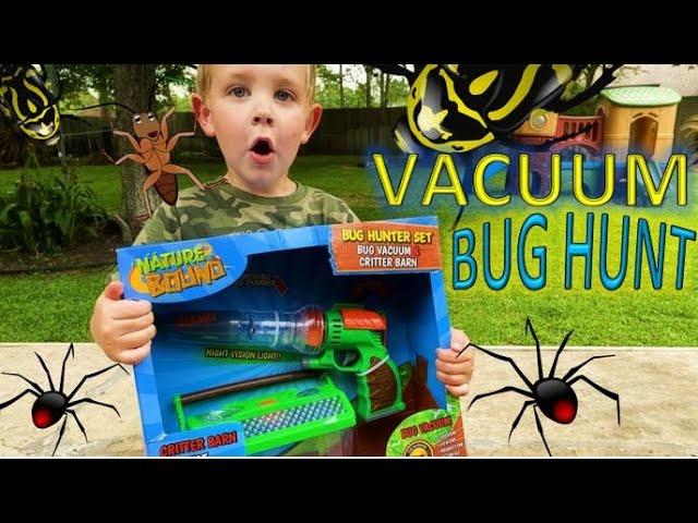 Vacuum BUG HUNT for REAL BUGS!! Spiders, beetles, COCKROACHES & MORE!!
