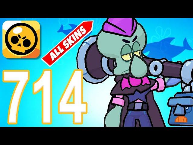 Brawl Stars - Gameplay Walkthrough Part 714 - All Squidward Mortis Skins (iOS, Android)