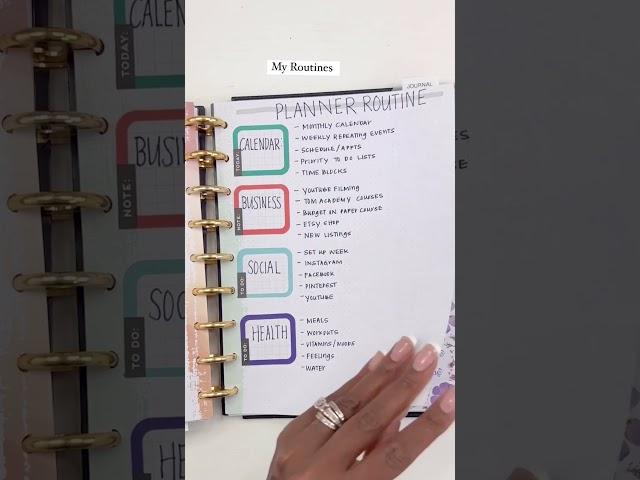 My Routines in my Notebook #organizedlife #routines