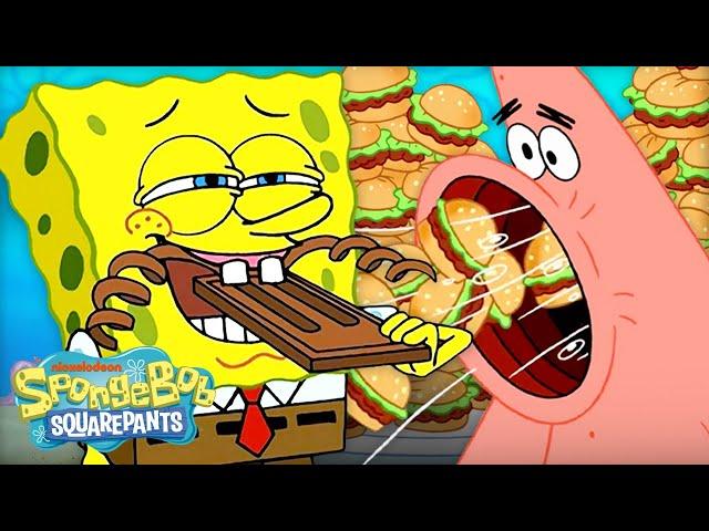 SpongeBob FEASTING For 60 Minutes Straight  | @SpongeBobOfficial