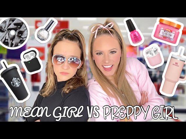 MEAN GIRL  VS PREPPY GIRL 🫶 TARGET SHOPPING SPREE